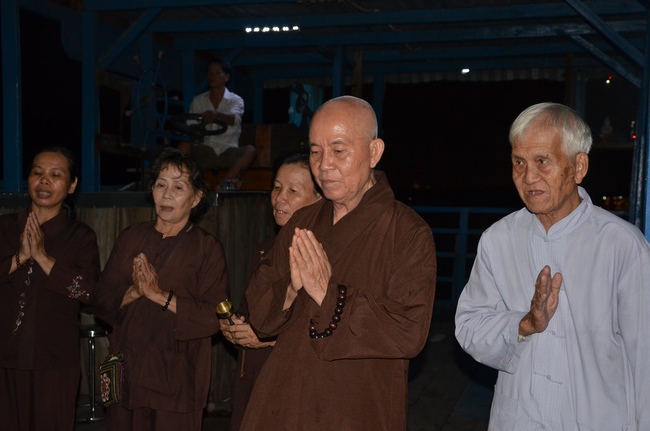 A praying ceremony for the rebirth and releasing creatures in Cu Chi