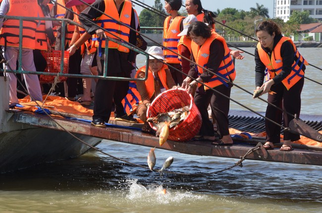 The Founder 's death anniversary at Quang Duc Pagoda and freeing creatures in Can Tho Province