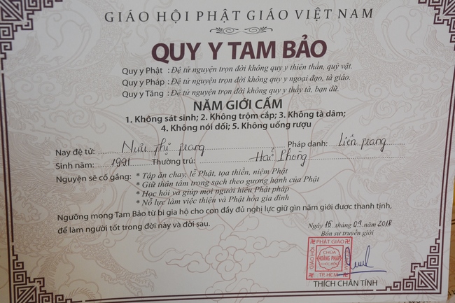 Khoá tu một ngày và lễ Quy Y Tam Bảo