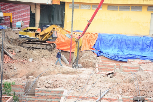 Basement concrete pouring the Multifunctional Building