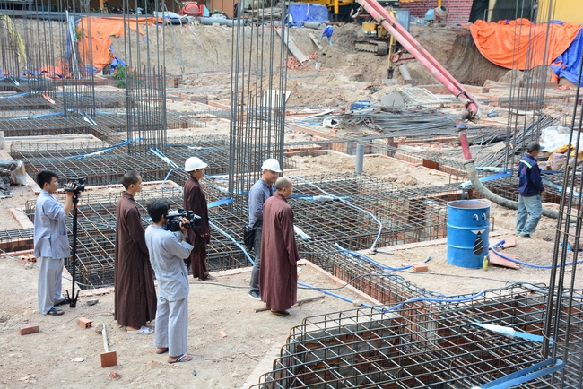 Basement concrete pouring the Multifunctional Building