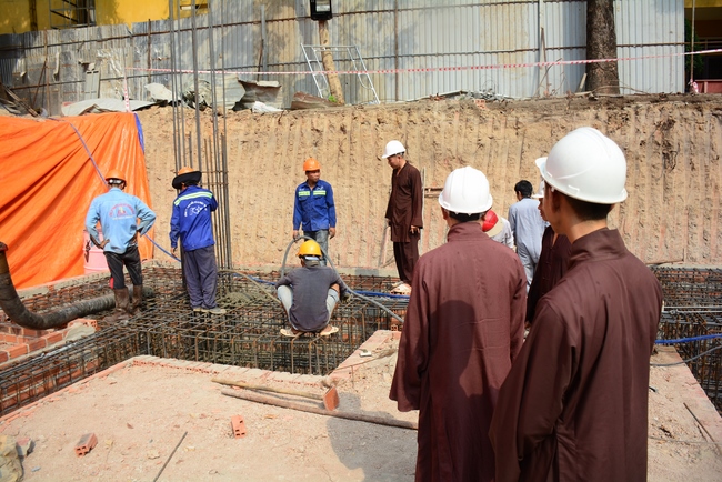 Basement concrete pouring the Multifunctional Building