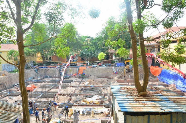 Basement concrete pouring the Multifunctional Building