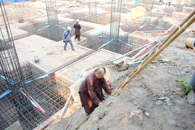 Basement concrete pouring the Multifunctional Building