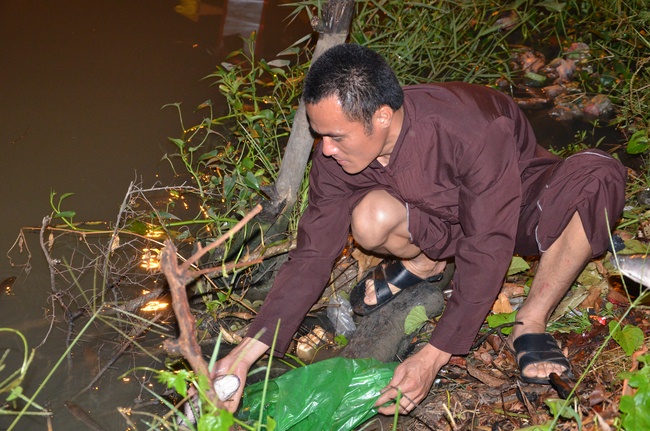 Transferring a varan to the ranch of wild animals