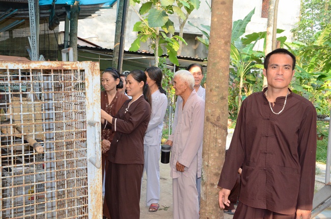Transferring a varan to the ranch of wild animals