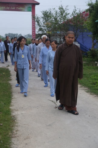 The first day of seven days retreat “Learning  the Buddha’s conduct”