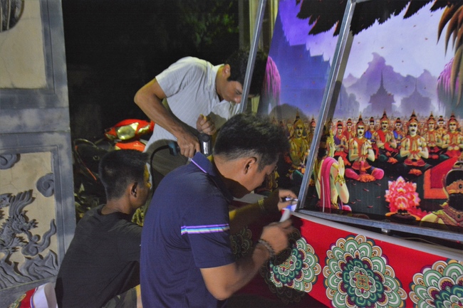 The affairs of preparing for the great ceremony of the Buddha's Birthday at Tay Khanh pagoda in Thai Binh province