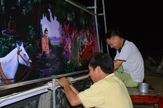 The affairs of preparing for the great ceremony of the Buddha's Birthday at Tay Khanh pagoda in Thai Binh province