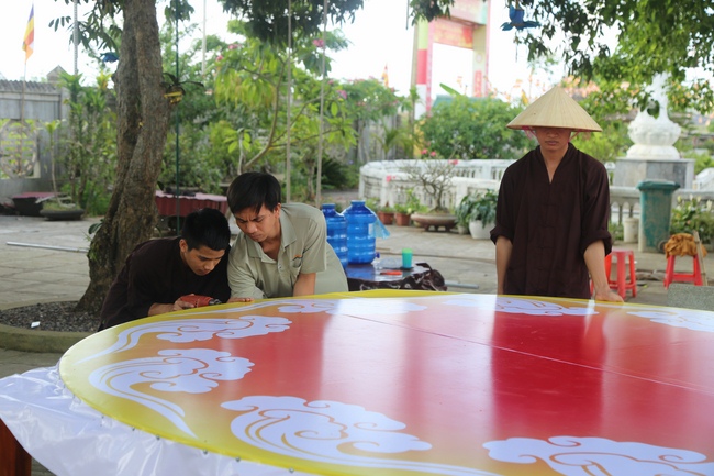 The affairs of preparing for the great ceremony of the Buddha's Birthday at Dong Cao pagoda in Thanh Hoa province