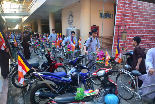 Bicycle procession for Vesak Celebration