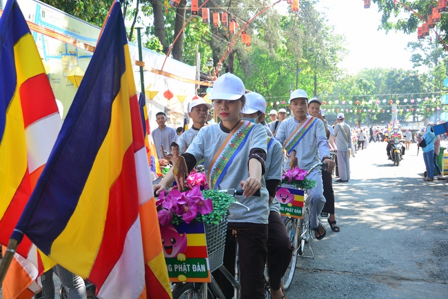 Bicycle procession for Vesak Celebration