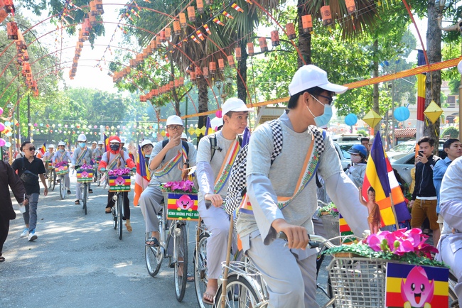 Bicycle procession for Vesak Celebration