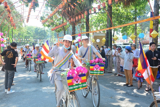 Bicycle procession for Vesak Celebration