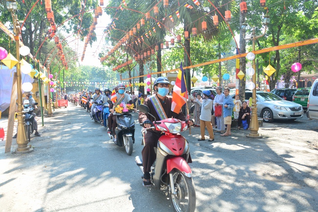 Bicycle procession for Vesak Celebration