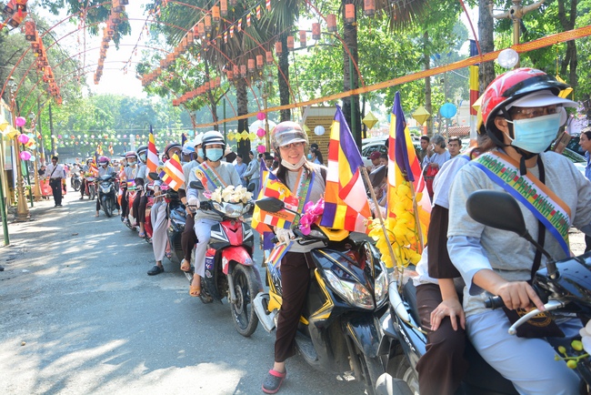 Bicycle procession for Vesak Celebration