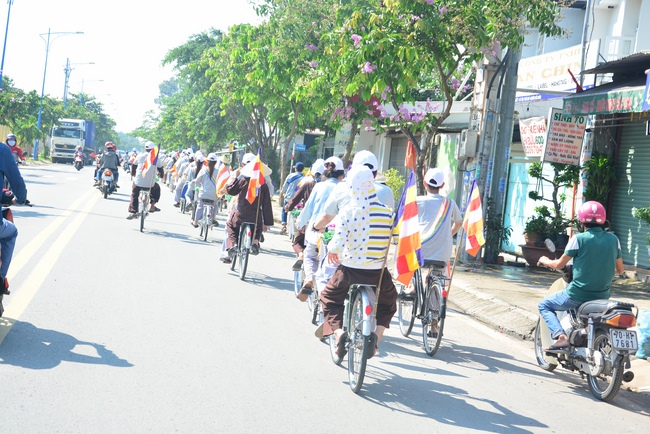 Bicycle procession for Vesak Celebration