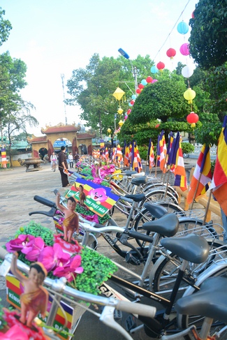 Bicycle procession for Vesak Celebration