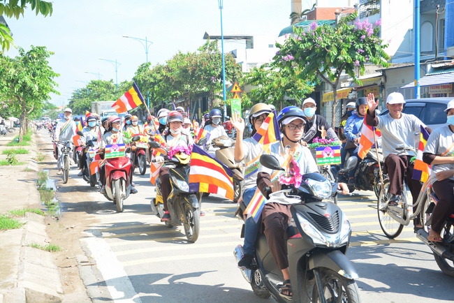 Bicycle procession for Vesak Celebration