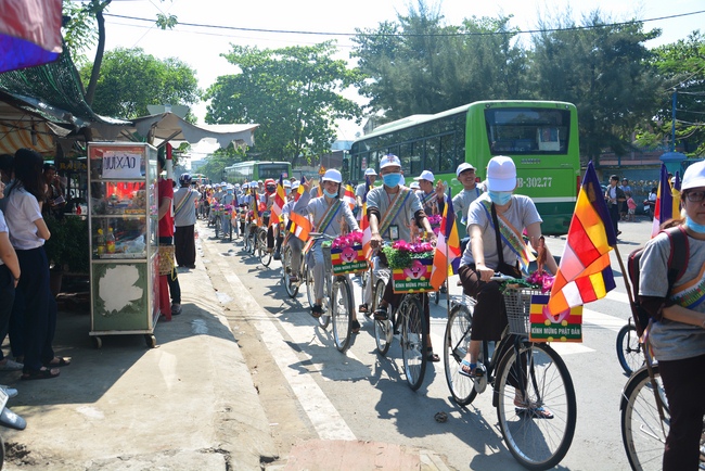 Bicycle procession for Vesak Celebration