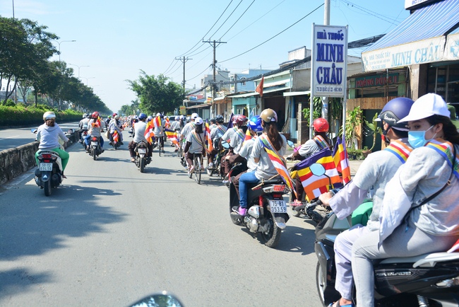 Bicycle procession for Vesak Celebration