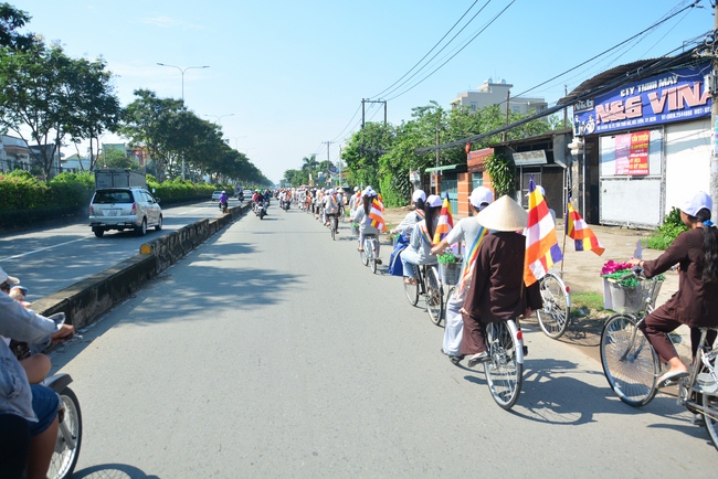Bicycle procession for Vesak Celebration