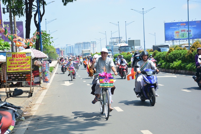 Bicycle procession for Vesak Celebration