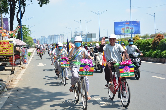 Bicycle procession for Vesak Celebration