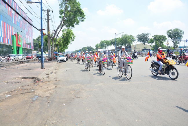 Bicycle procession for Vesak Celebration