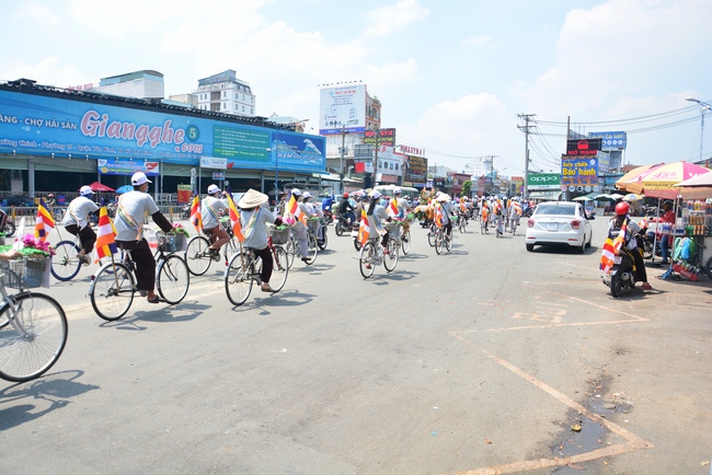 Bicycle procession for Vesak Celebration