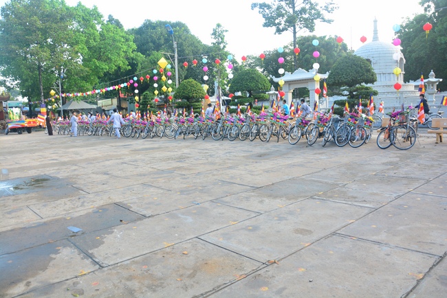 Bicycle procession for Vesak Celebration