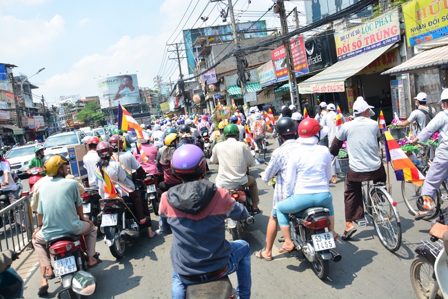 Bicycle procession for Vesak Celebration