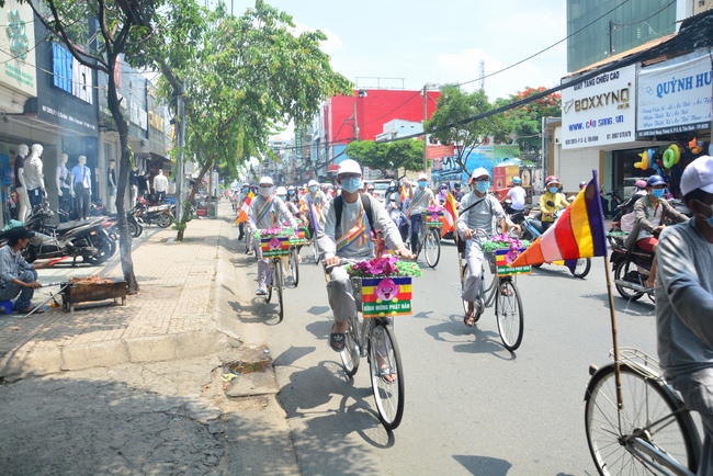 Bicycle procession for Vesak Celebration