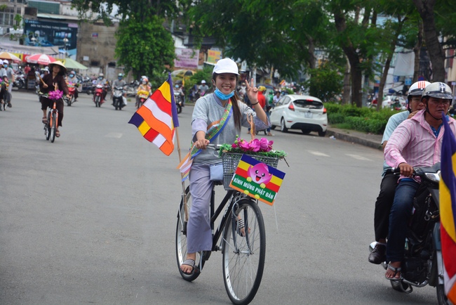 Bicycle procession for Vesak Celebration
