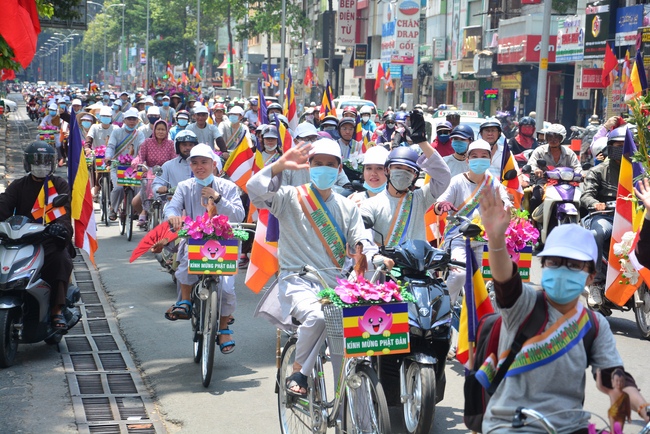 Bicycle procession for Vesak Celebration