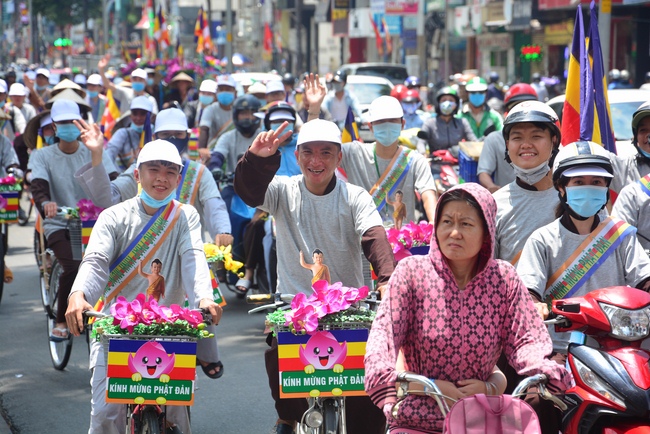 Bicycle procession for Vesak Celebration