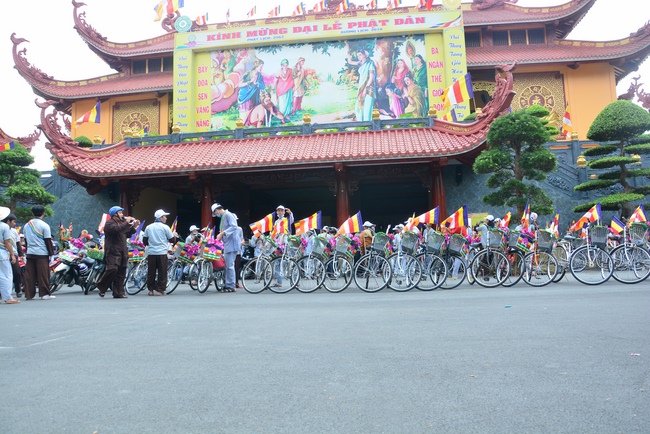 Bicycle procession for Vesak Celebration