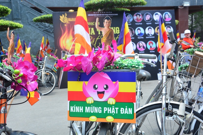 Bicycle procession for Vesak Celebration