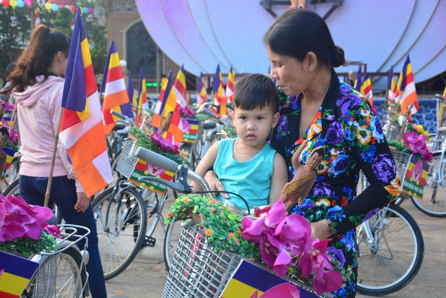 Bicycle procession for Vesak Celebration