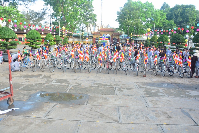 Bicycle procession for Vesak Celebration