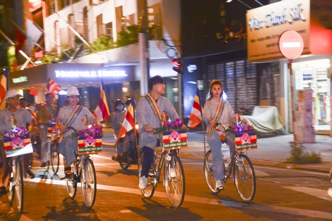 Bicycle procession for Vesak Celebration
