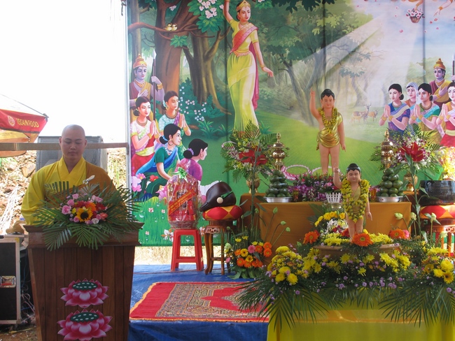 The great ceremony of the Buddha’s birthday at Dang Phap pagoda in Binh Phuoc province