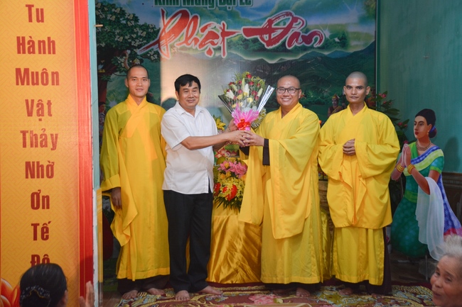 The ceremony of bath the Buddha in the Lumbini gardens of Buddhist  houses in Thai Binh province