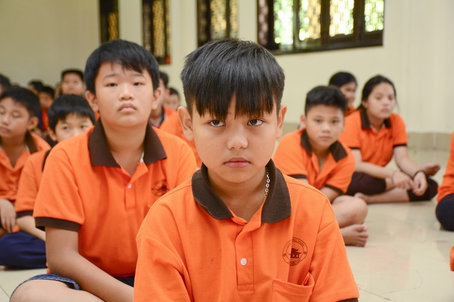 Buổi nói chuyện với các em thiếu nhi lớp học hè