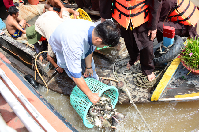 Releasing creatures in An Giang