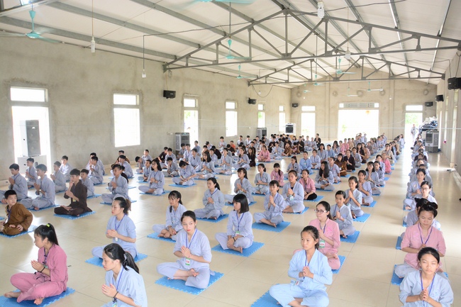 The fifth day of summer retreat at Dong Cao pagoda in Thanh Hoa