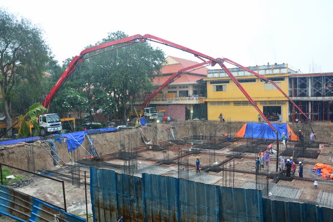 Finished Basement Concrete Pouring the Multifunctional Building