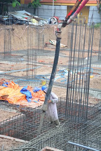 Finished Basement Concrete Pouring the Multifunctional Building
