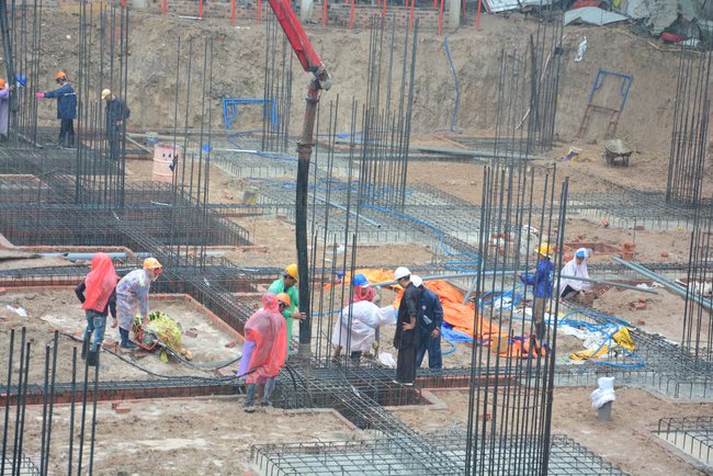 Finished Basement Concrete Pouring the Multifunctional Building