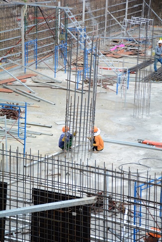 Foundation Pouring the Ground Floor of the Multifunctional Building